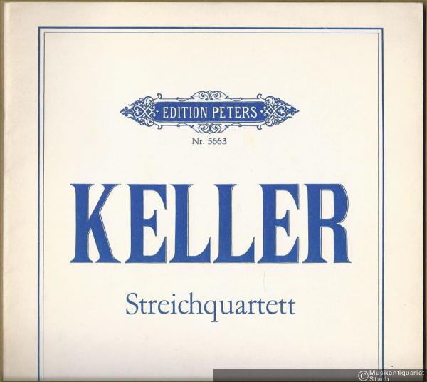  - Streichquartett (1982) (= Edition Peters, Nr. 5663). Partitur. Autograph-Edition.