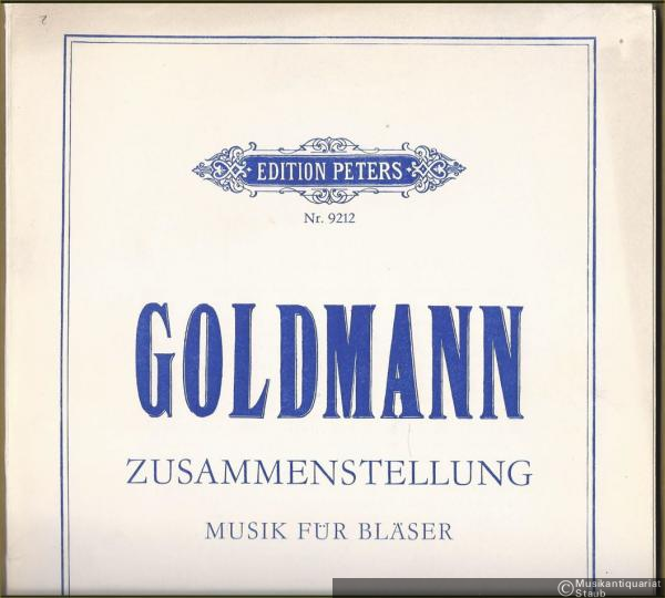  - Zusammenstellung. Musik für Bläser (1976) (= Edition Peters, Nr. 9212). Stimmen.