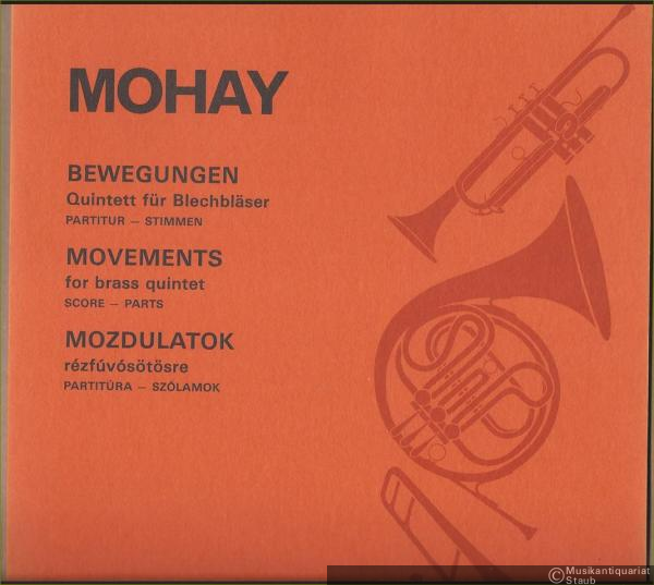  - Quintett für Blechbläser (= Editio Musica Z. 13317). Partitur u. Stimmen.