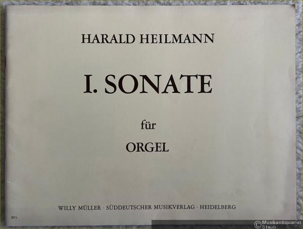  - I. Sonate für Orgel.