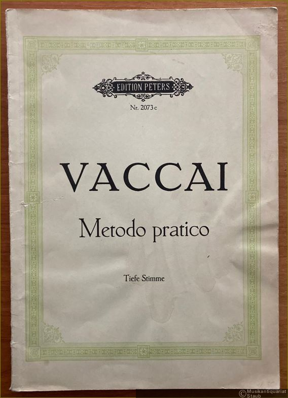  - Metodo pratico / Praktische Schule des italienischen Gesanges (= Edition Peters, Nr. 2073c). Ausgabe für tiefe Stimme.