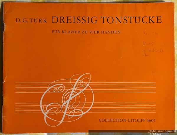  - Dreissig Tonstücke für Klavier zu vier Händen (= Collection Litolff 5607).