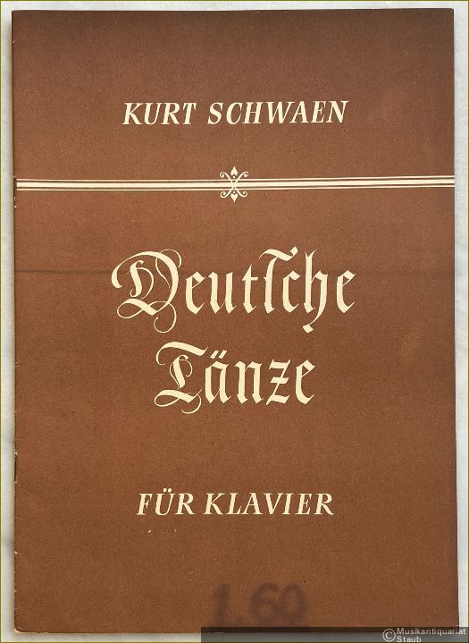  - Deutsche Tänze für Klavier.