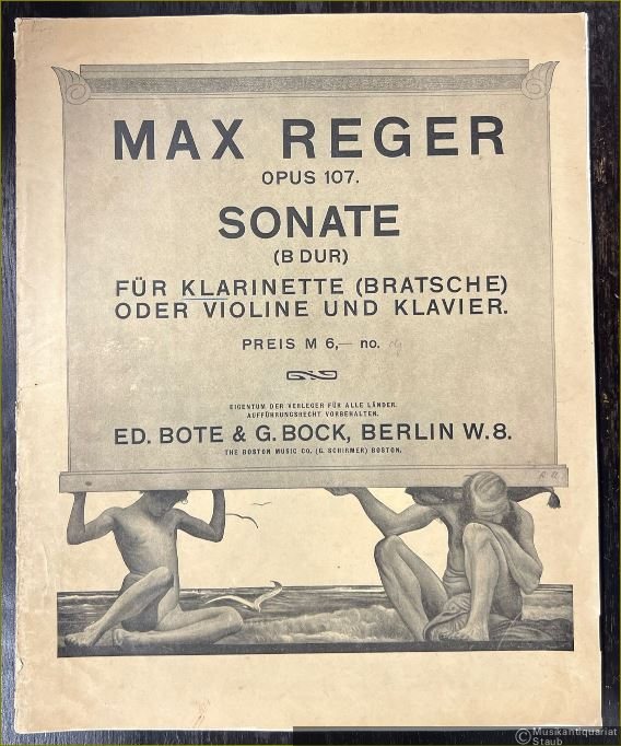  - Sonate (B-Dur) für Klarinette (Bratsche) oder Violine und Klavier, Opus 107.