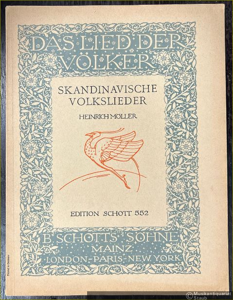  - Skandinavische (schwedische, norwegische, dänische, isländische) Volkslieder (= Das Lied der Völker, Edition Schott 552).