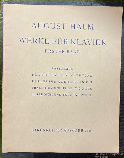  - Werke für Klavier. Erster Band (= Bärenreiter-Ausgabe 230).