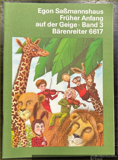  - Früher Anfang auf der Geige, Band 3. Frühes Duospiel. Tänze und Spielstücke in verschiedenen Tonarten (= Bärenreiter 6617).