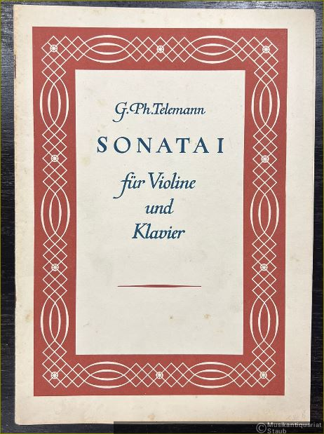  - Sonata I [D-Dur] für Violine und Klavier (Continuo).