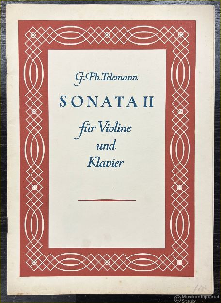  - Sonata II [G-Dur] für Violine und Klavier (Continuo).