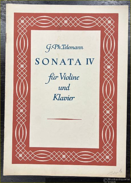  - Sonata IV [C-Dur] für Violine und Klavier (Continuo).