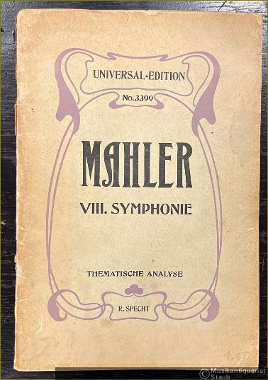  - Gustav Mahler. VIII. Symphonie. Thematische Analyse (= Universal-Edition No. 3399).