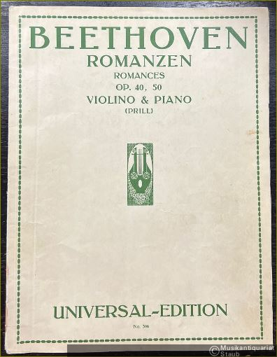  - Romanzen / Romances Op. 40, 50 (= Universal-Edition, No. 306). Violino & Piano.