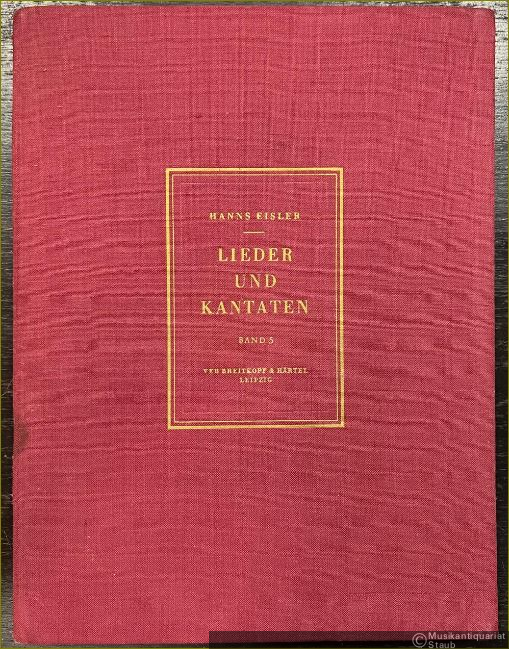  - Lieder und Kantaten, Band 5.