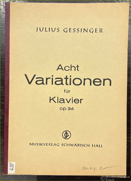  - Acht Variationen für Klavier Op. 34.