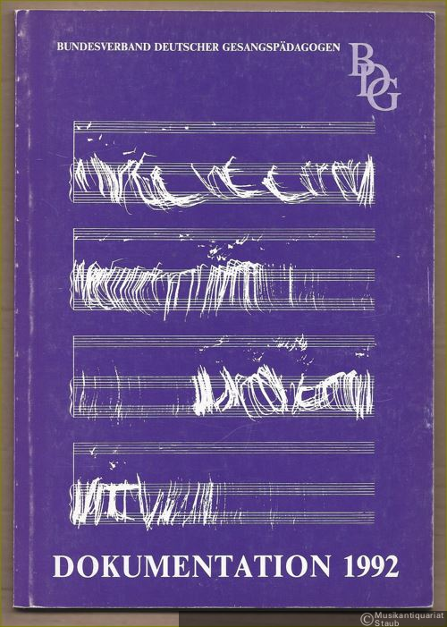  - Jahreskongreß vom 24. bis 26. April 1992 in der Hochschule für Musik und Theater Hannover. Dokumentation 1992.