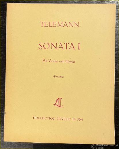  - Sonata I ex D# [D-Dur] für Violine und Klavier (= Collection Litolff, Nr. 5641).