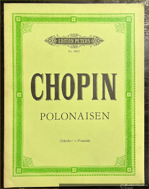  - Polonaisen für Klavier (= Edition Peters, Nr. 1903).