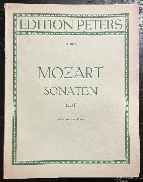 - Sonaten für Klavier zu zwei Händen, Band 2 (= Edition Peters, Nr. 1800b).