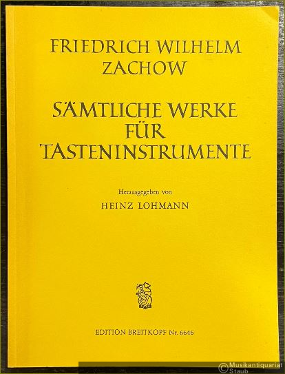  - Sämtliche Werke für Tasteninstrumente: I. Choralbearbeitungen. II. Freie Kompositionen (= Edition Breitkopf, Nr. 6646).
