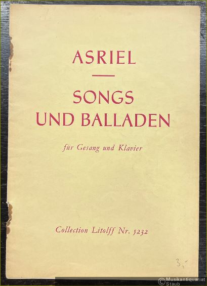  - Songs und Balladen für Gesang und Klavier (= Collection Litolff, Nr. 5232).