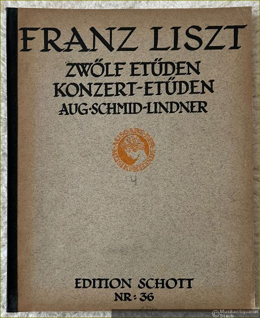  - Zwölf Etüden / Konzert-Etüden (Waldesrauschen und Gnomenreigen) / Drei Konzert-Etüden (= Franz Liszt Klavier-Werke. Neu-Ausgabe von Eugen d'Albert / Karl Klindworth und Aug. Schmid-Lindner, Band IV. Edition Schott, Nr. 36).