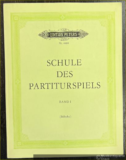  - Schule des Partiturspiels, Band 1: Alte Schlüssel (= Edition Peters, Nr. 4604).