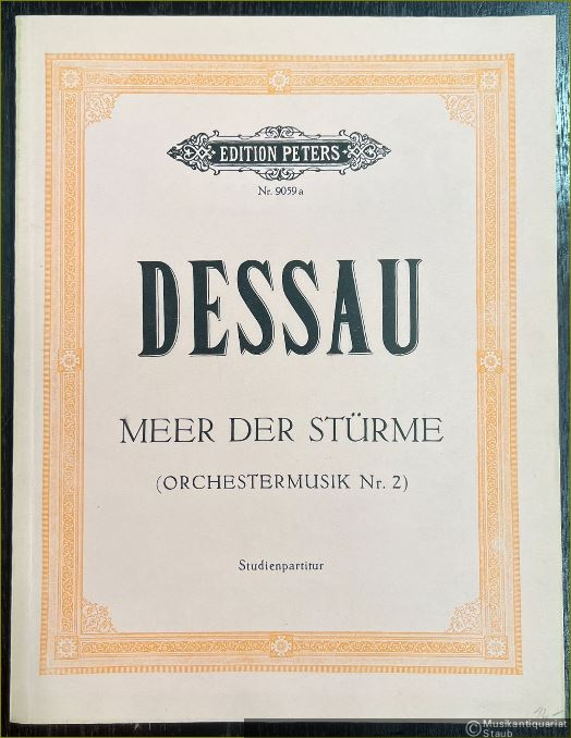  - Meer der Stürme (Orchestermusik Nr. 2) (1967) (= Edition Peters, Nr. 9059a). Studienpartitur.