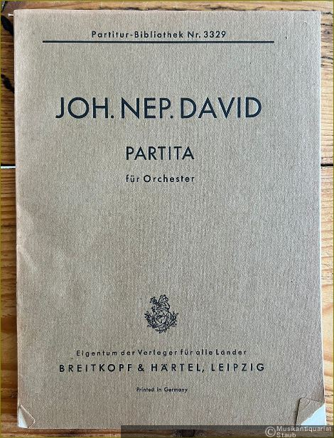  - Partita [Nr. 1] für Orchester (1935) (= Breitkopf & Härtels Partitur-Bibliothek, Nr. 3329).