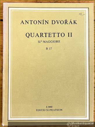  - Smyccovy kvartet C. 2 B-Dur / Quartetto II si b maggiore B 17 / Streichquartett No. 2 per due violini, viola e violoncello (= Editio Supraphon S 3440. Kapesni partitury c. 172). [Taschenpartitur].