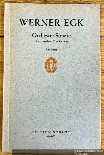  - Orchester-Sonate für großes Orchester (= Edition Schott 4407). Partitur.