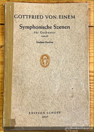  - Symphonische Szenen für Orchester, Opus 22 (= Edition Schott 4587). Studien-Partitur.
