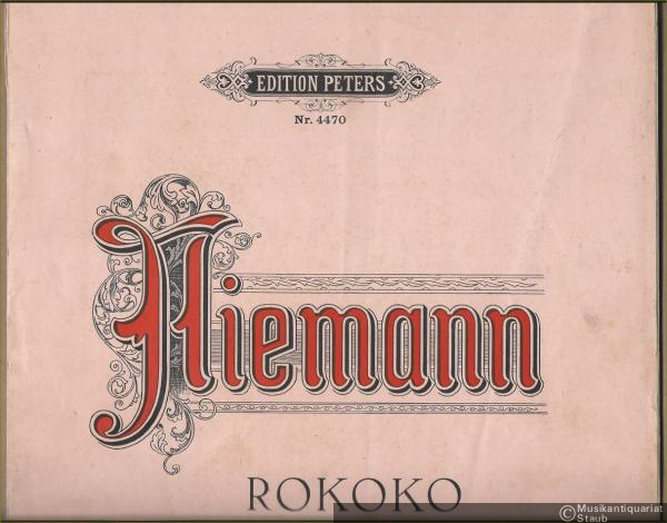  - Rokoko. Ballettsuite für Kammerorchester, Opus 148b (= Edition Peters, Nr. 4470). Partitur u. Orchesterstimmen.