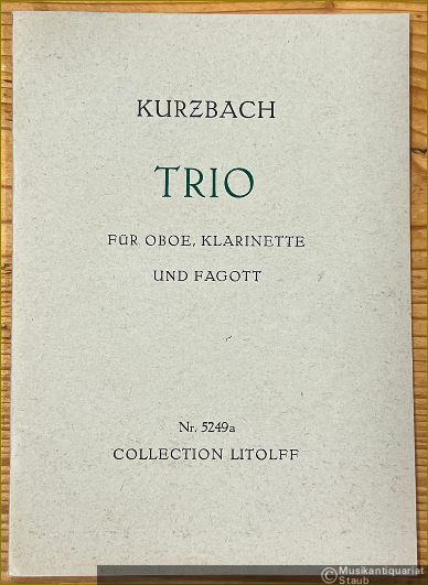  - Trio für Oboe, Klarinette und Fagott (1958) (= Collection Litolff, Nr. 5249a) [Studienpartitur].