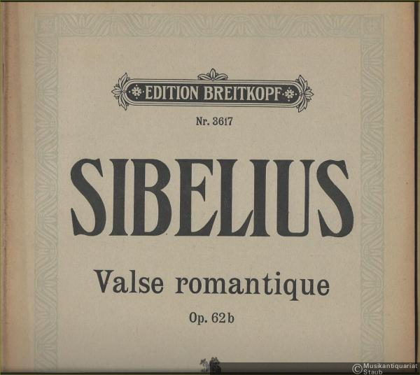  - Valse romantique für kleines Orchester, Op. 62b (= Edition Breitkopf, Nr. 3617). Piano solo.