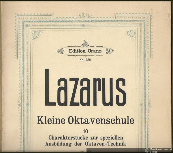  - Kleine Oktavenschule, Op. 163. 10 Charakterstücke zur speziellen Ausbildung der Oktaven-Technik (= Edition Cranz, No. 450).