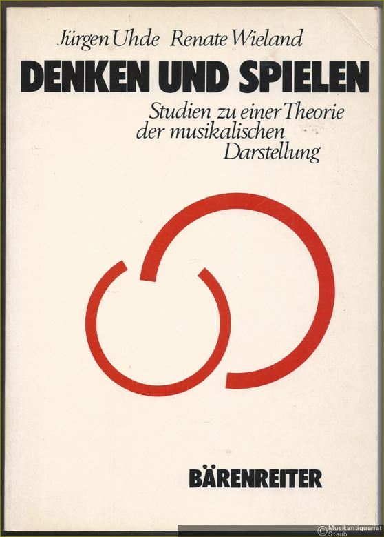  - Denken und Spielen. Studien zu einer Theorie der musikalischen Darstellung.