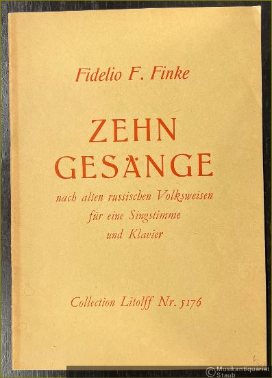  - Zehn Gesänge nach alten russischen Volksweisen für eine Singstimme und Klavier (= Collection Litolff, Nr. 5176).