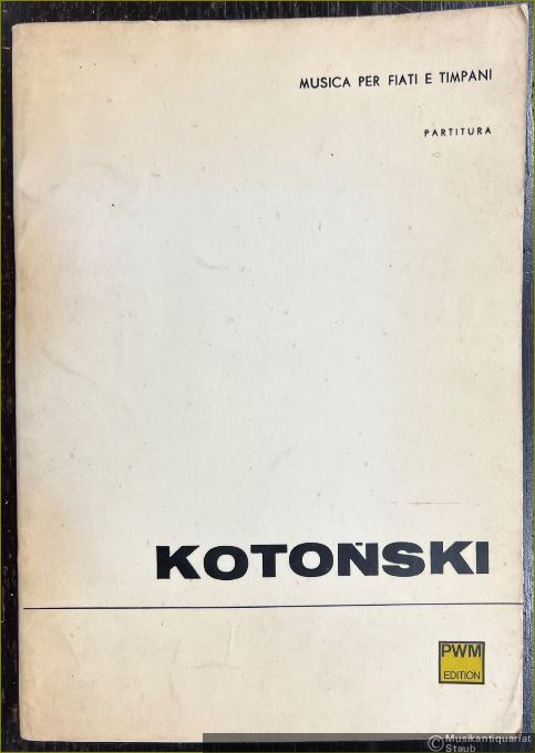  - Musica per fiati e timpani (= PWM Edition 5498). Partitura.