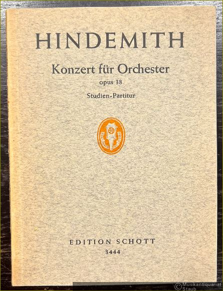  - Konzert für Orchester opus 38 (= Edition Schott, Nr. 3444). Partitur.