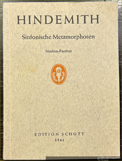  - Sinfonische Metamorphosen Carl Maria von Weber'scher Themen für großes Orchester (1943) (= Edition Schott, Nr. 3541). Studien-Partitur.