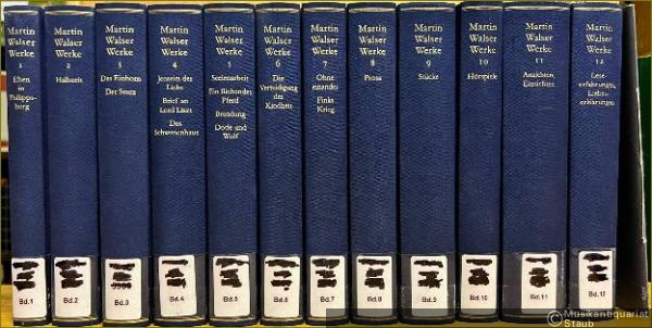  - Martin Walser. Werke in zwölf Bänden. 12 Bände u. Begleitheft [vollständig].