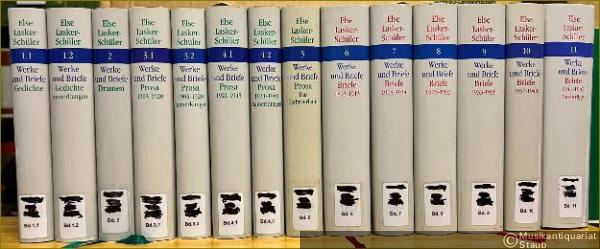  - Else Lasker-Schüler. Werke und Briefe. Kritische Ausgabe. 14 Bände [so vollständig].