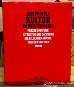  - Kultur im Dritten Reich (= Bibliothek der Zeitgeschichte). 5 Bände [so vollständig].