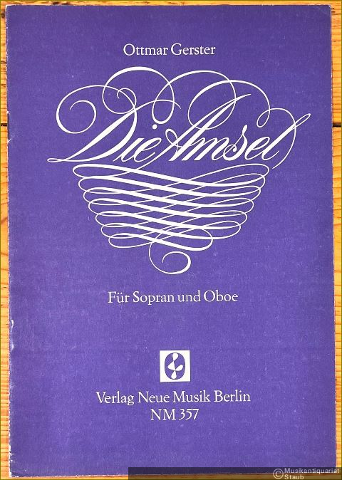  - Die Amsel (1955). Für Sopran und Oboe (= NM 357).