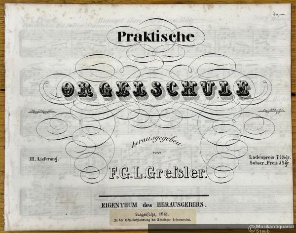  - Praktische Orgelschule. III. Lieferung.
