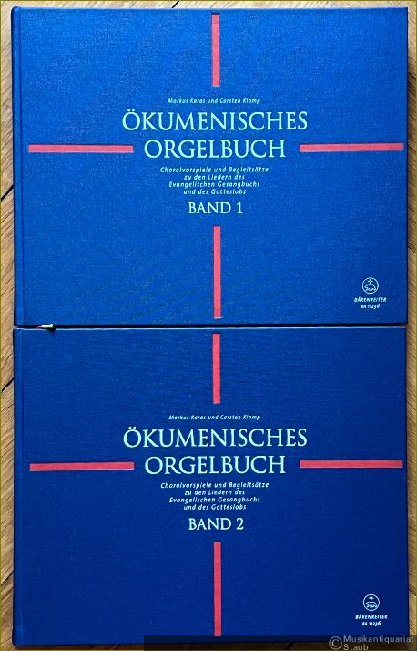  - Ökumenisches Orgelbuch. Choralvorspiele und Begleitsätze zu den Liedern des Evangelischen Gesangbuchs und des Gotteslobs, Band 1 u. 2 (= Bärenreiter-Ausgabe 11236).