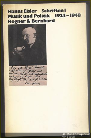  - Hanns Eisler, Musik und Politik. Schriften 1924 - 1948 (= Hanns Eisler, Schriften 1).