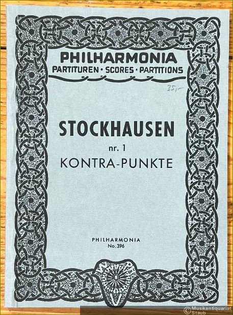  - Nr. 1. Kontra-Punkte für zehn Instrumente (letzte Korrekturen des Autors vom März 1973) (= Philharmonia Taschenpartituren, No. 396).