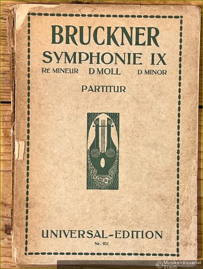  - Symphonie IX Re mineur / D Moll / D minor (= Universal-Edition Nr. 931). Partitur.