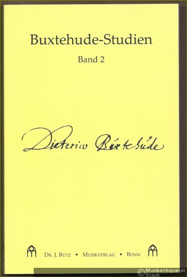  - Buxtehude-Studien, Band 2.